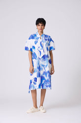 Langley Print Dress - Blue Haze